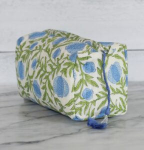 Pomegranate Blue Cosmetic Pouch