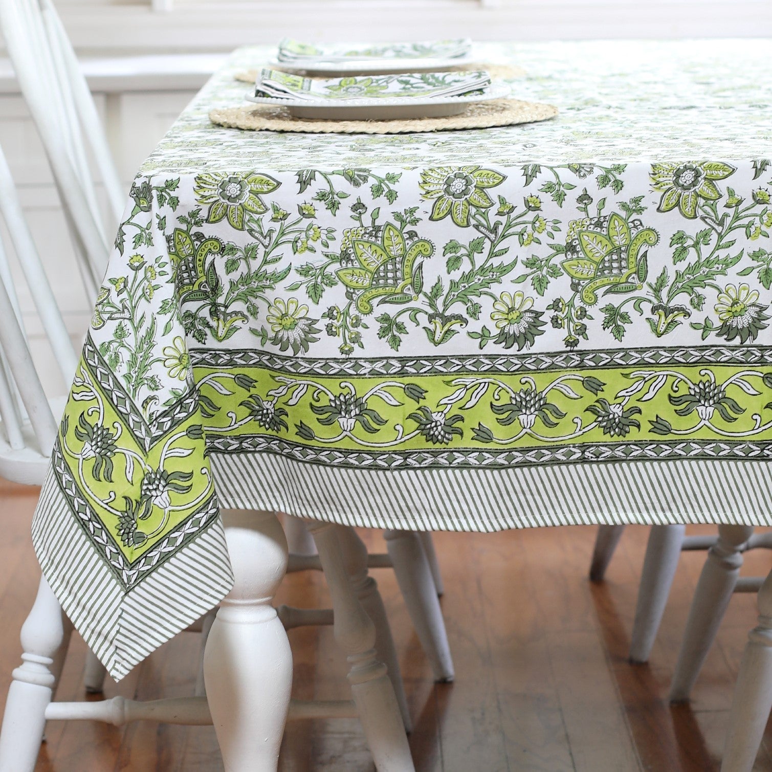 Gayatri Olive Tablecloth