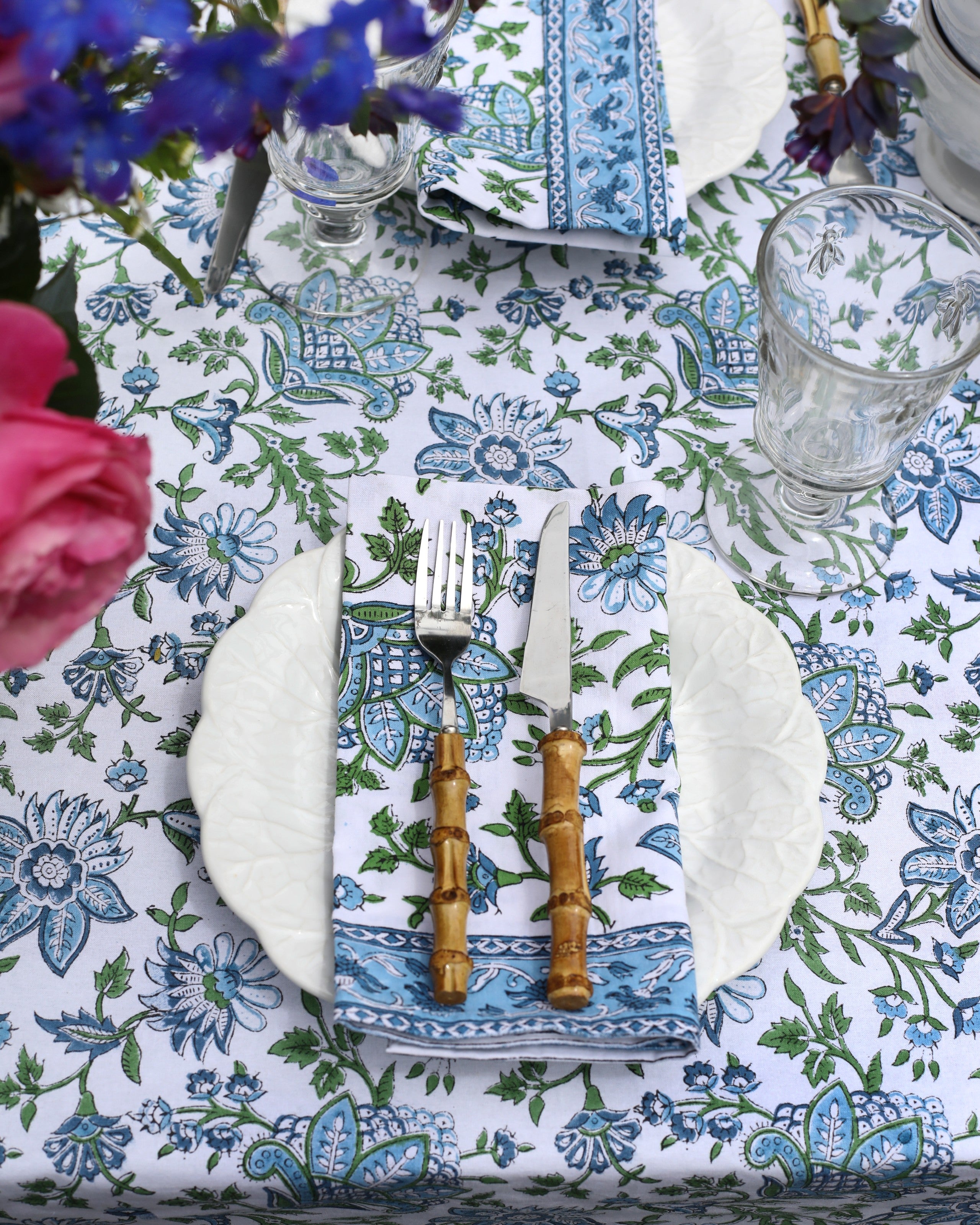 Gayatri Blue Green Tablecloth