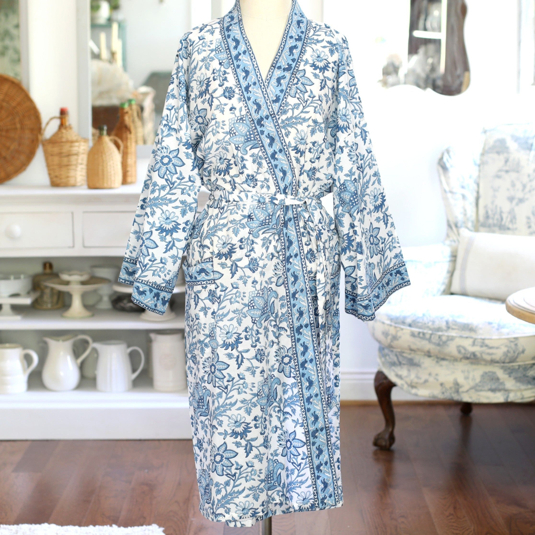 Gayatri Blue Kimono Robe