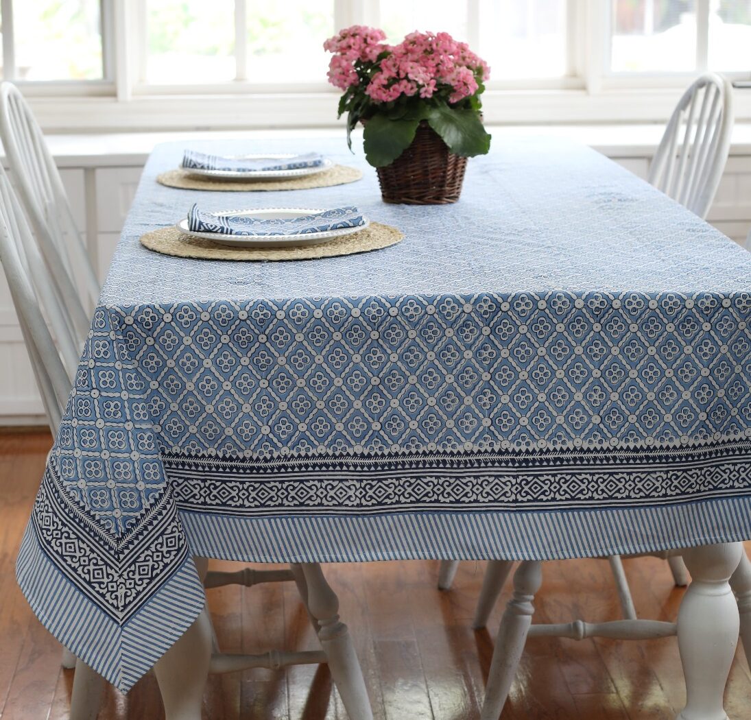 Seville Blue Tablecloth