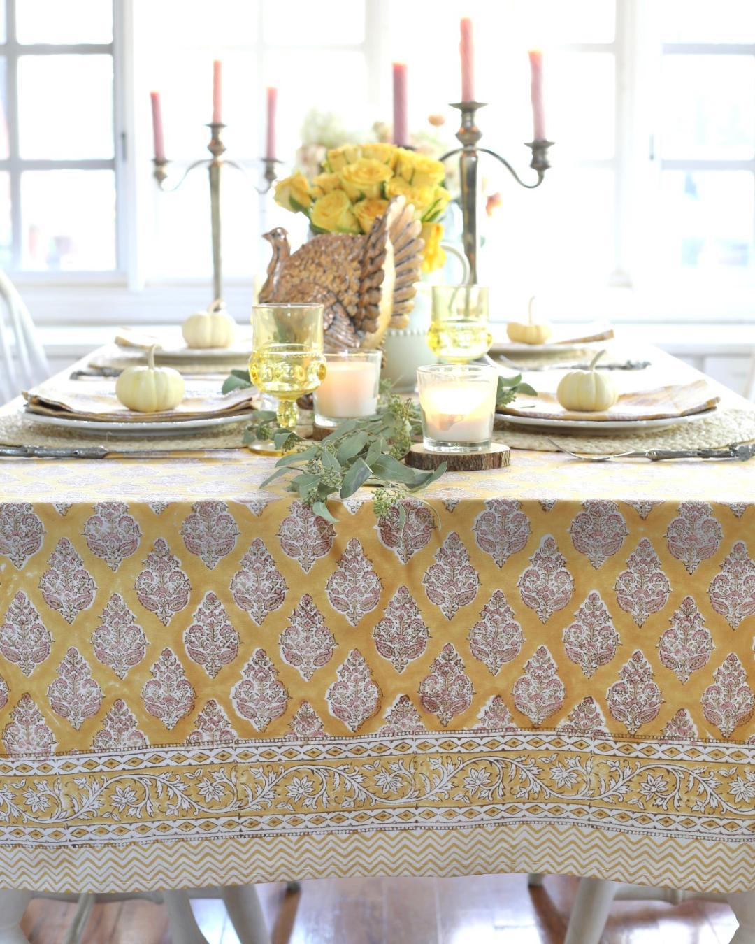 Castile Mustard Tablecloth