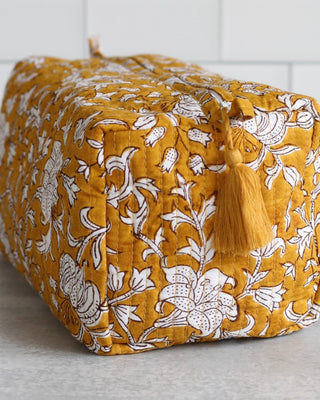 Green stripe cosmetic bags set of 3