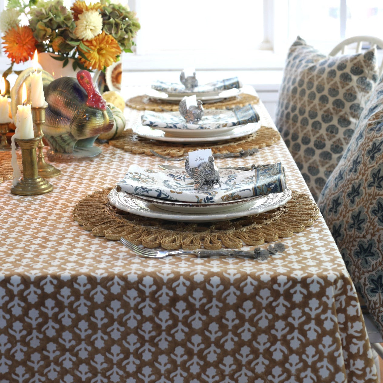 Charlotte Caramel Tablecloth