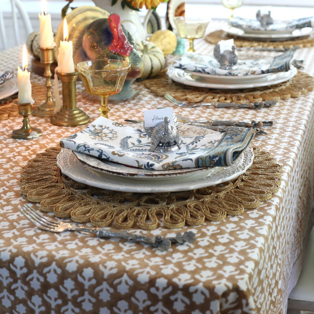 Charlotte Caramel Tablecloth