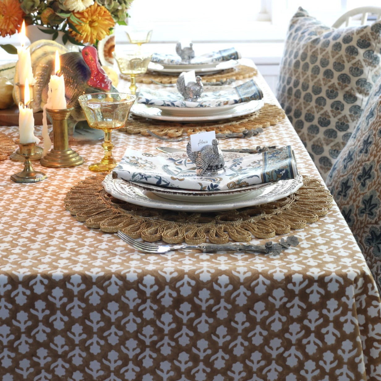 Charlotte Caramel Tablecloth