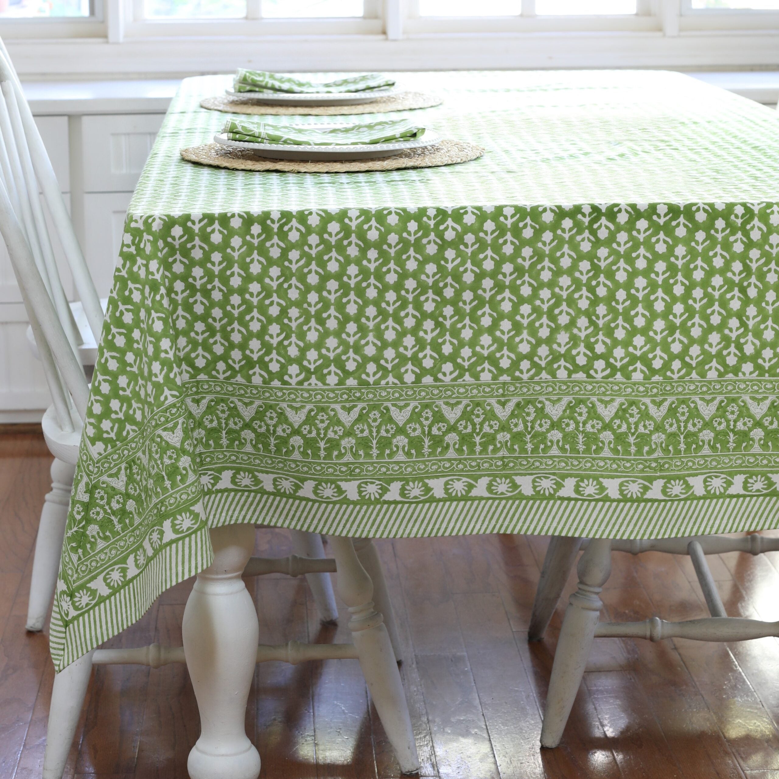 Charlotte Green Tablecloth