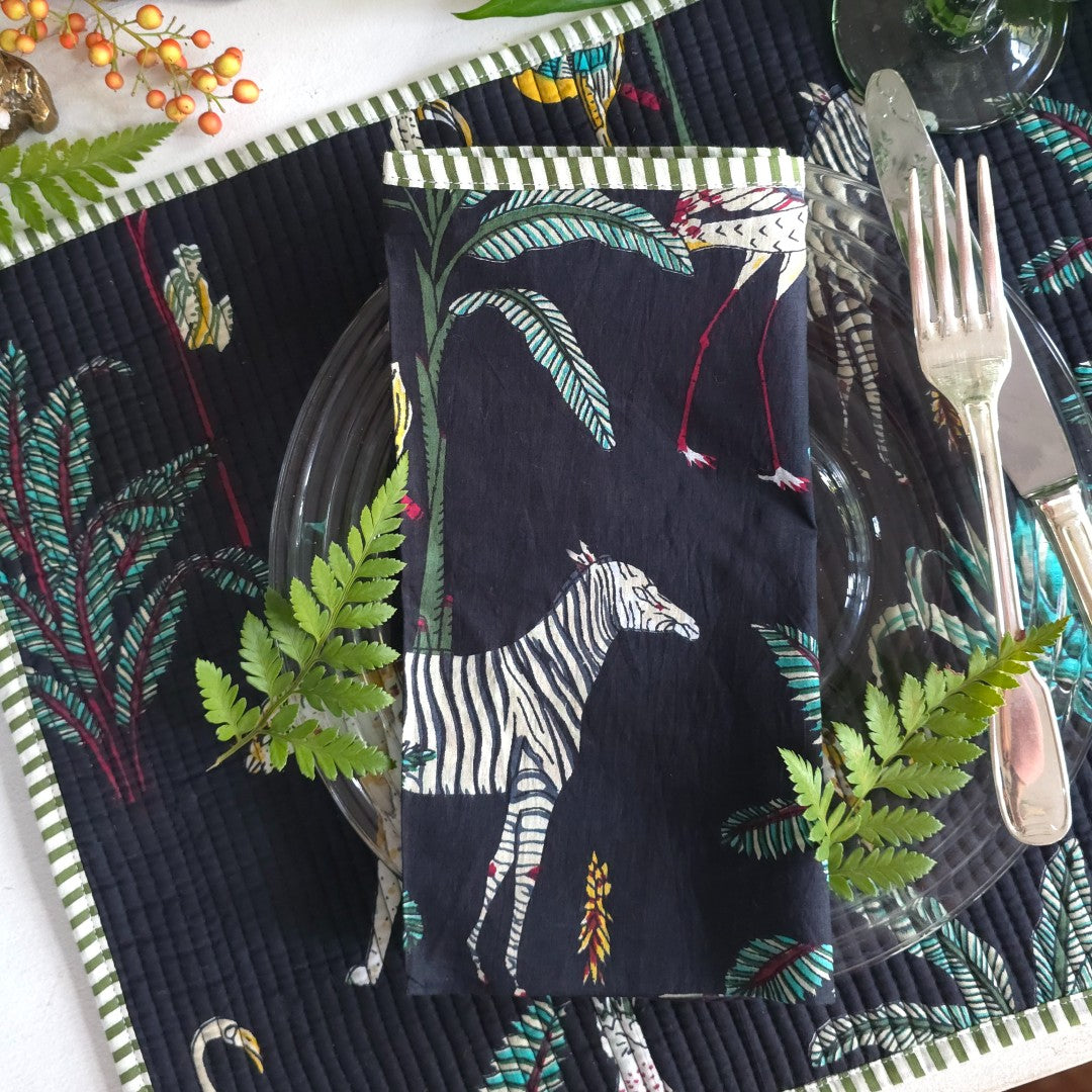 Black Jungle Napkin