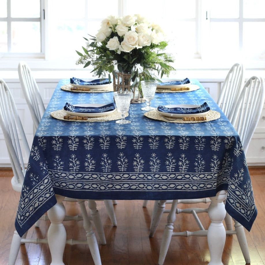 Lawrence Indigo Tablecloth