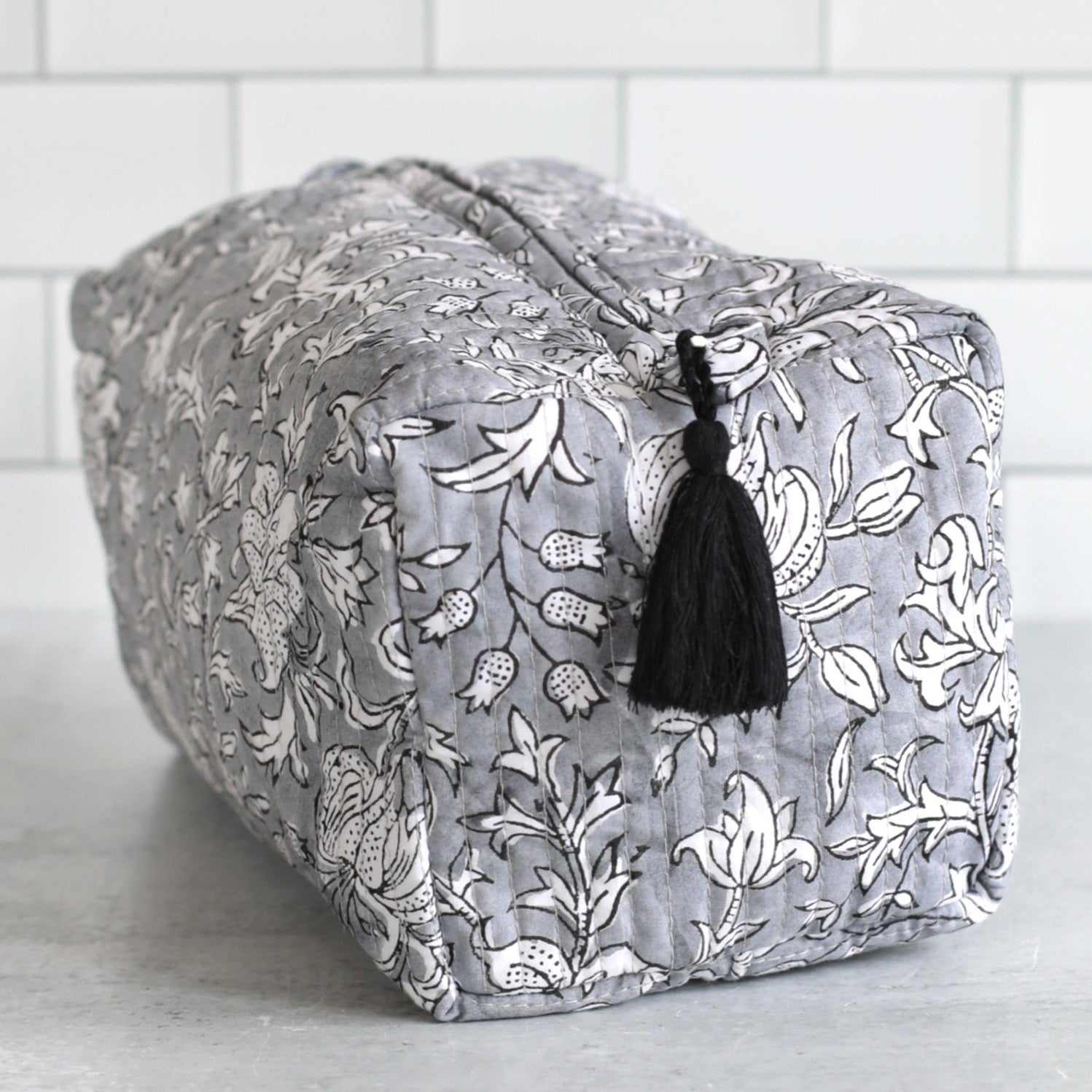 Pacho Slate Floral Cosmetic Pouch