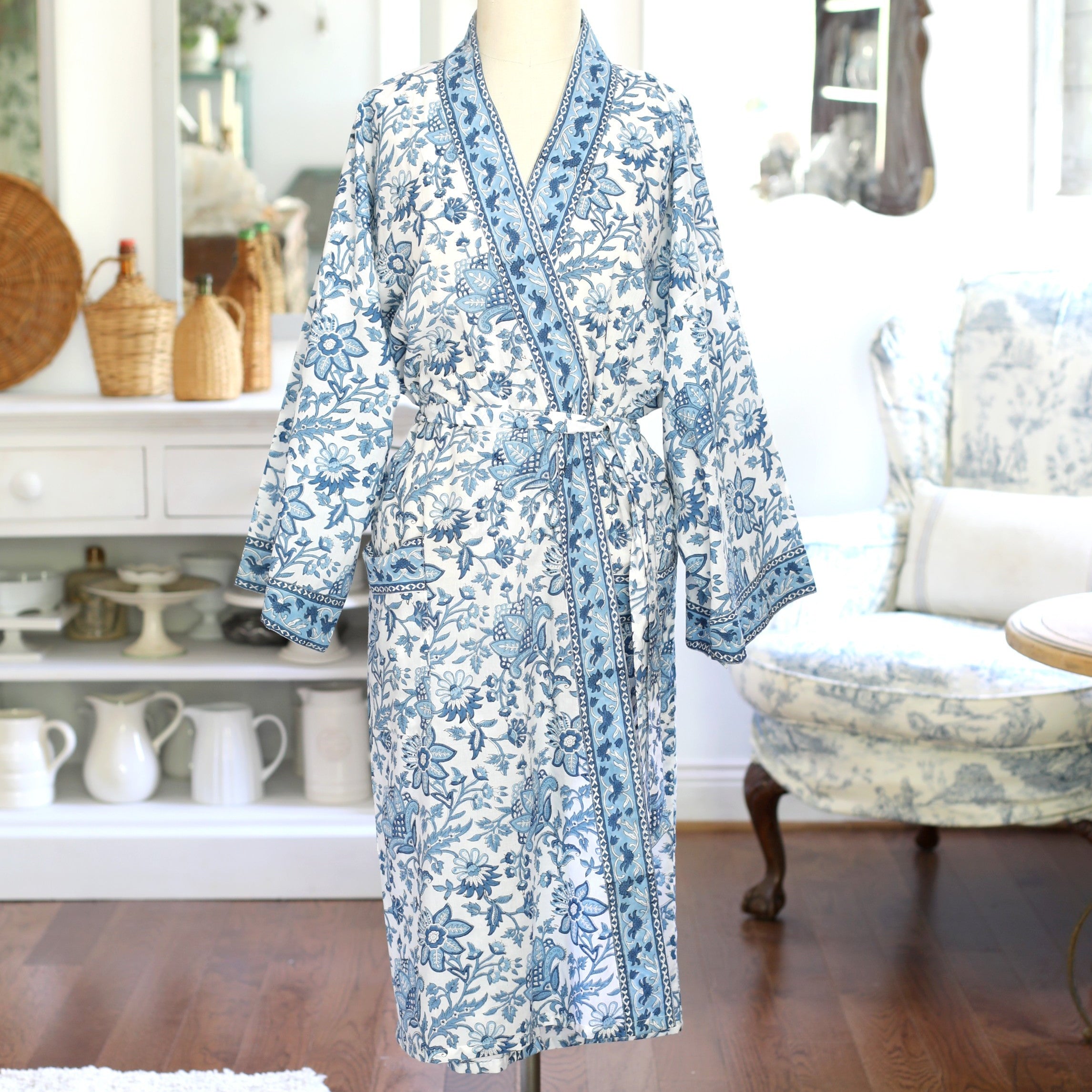 summer cotton dressing gown Soft Cotton Kimono Dressing Gown, Beach Cover Up, Bridesmaid Robes, Kimono Cardigan, Nightwear Dress