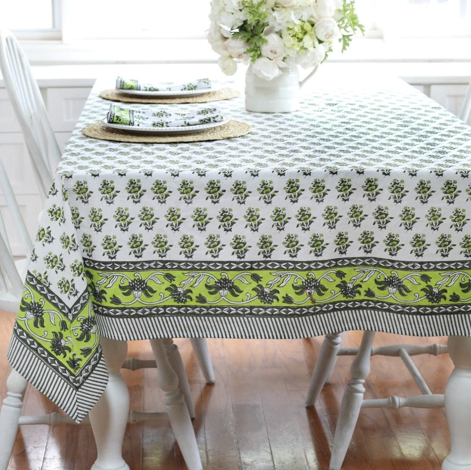 Gayatri Buti Olive Tablecloth