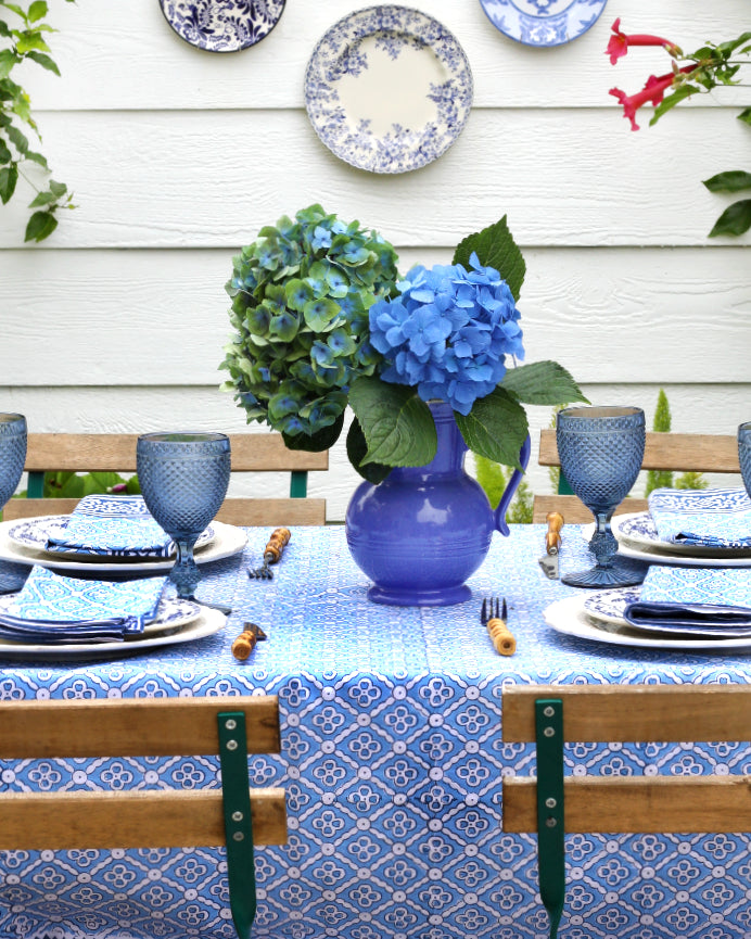 Seville Blue Tablecloth