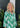 Santa Barbara Green Tiger Dress, 3/4 Sleeve
