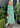 Santa Barbara Green Tiger Dress, 3/4 Sleeve
