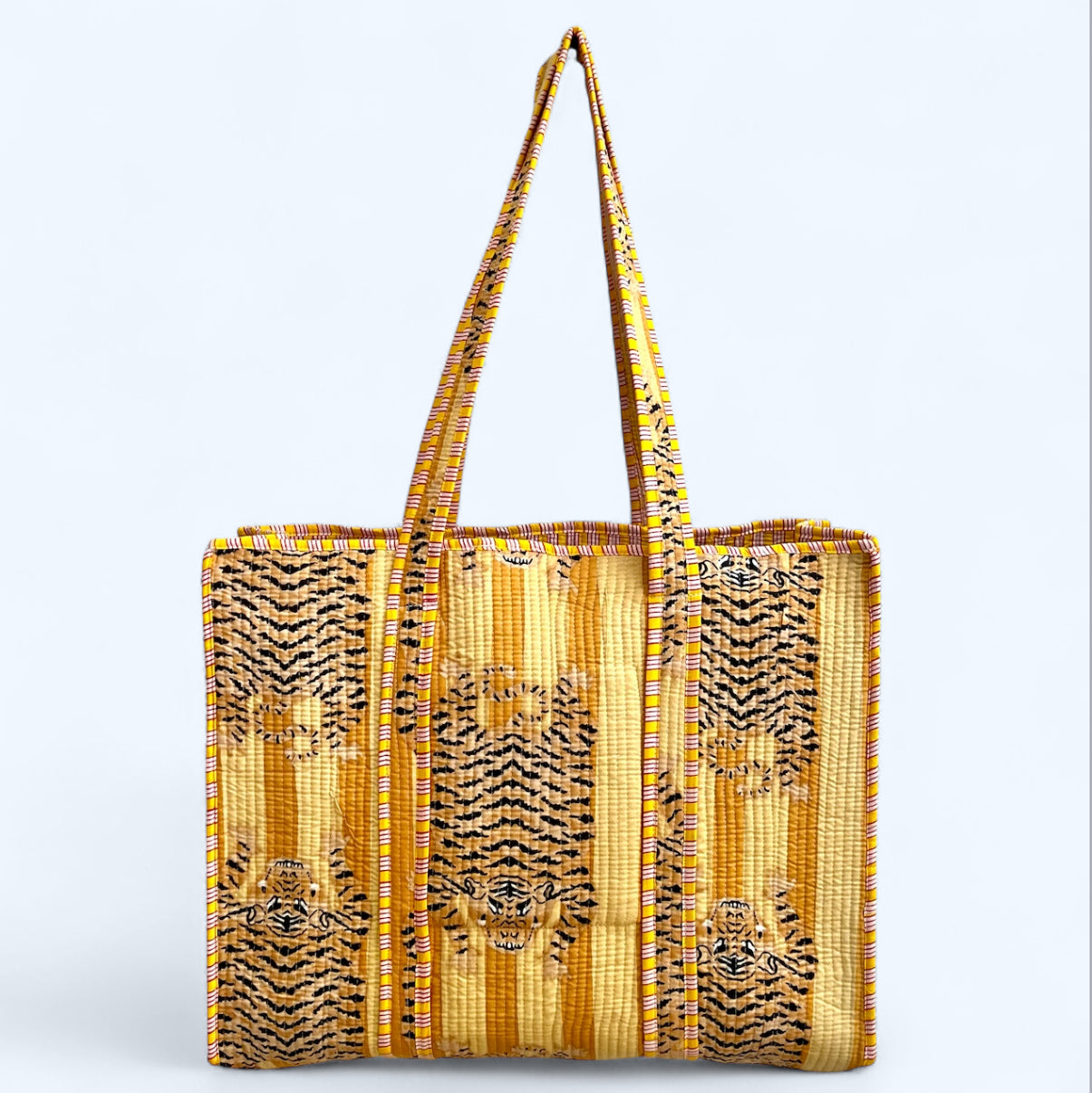Gold Tiger Quilted Tote