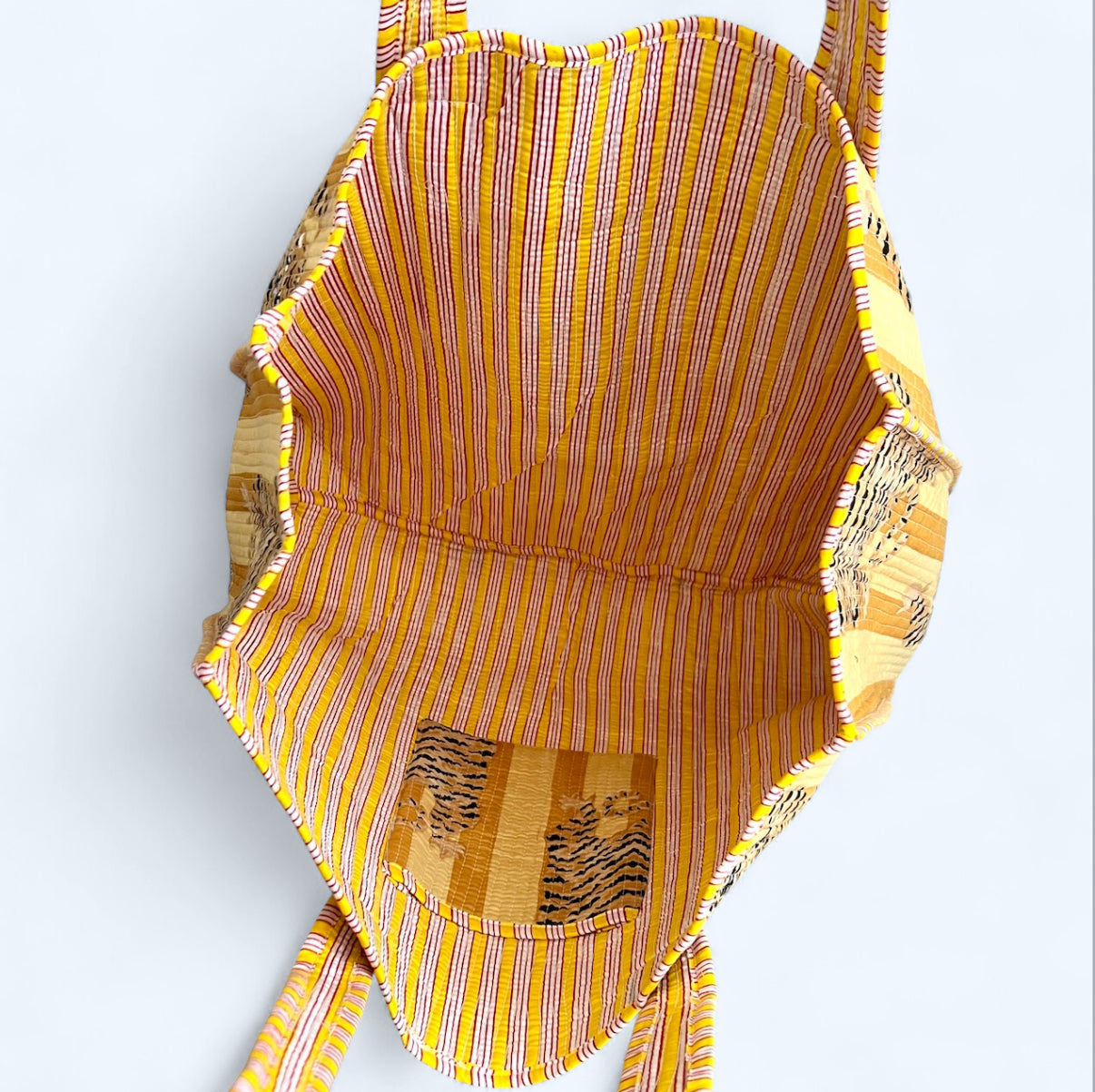 Gold Tiger Quilted Tote