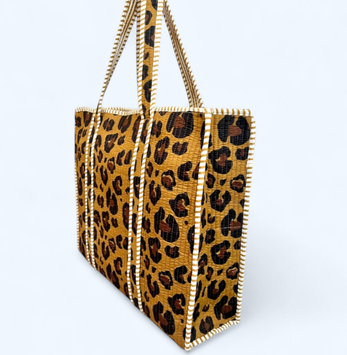 Leopard Quilted Tote