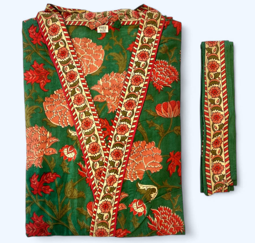 Bloomsbury Green Petal Robe