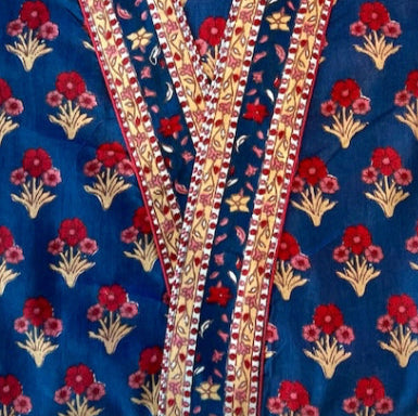 Bloomsbury Blue Sprig Robe