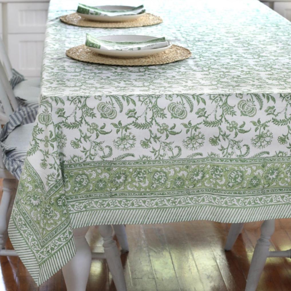 Lilibet Green Tablecloth