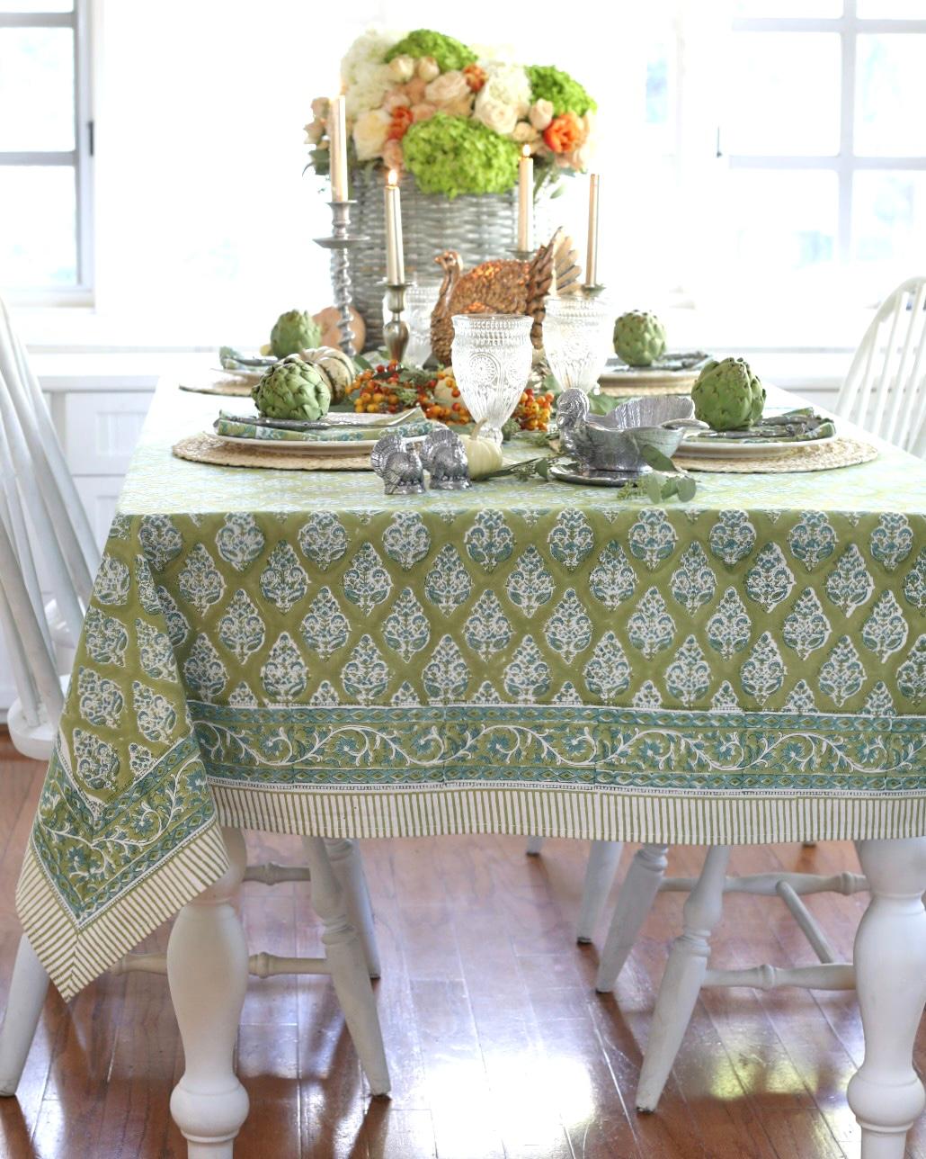 Castile Olive Tablecloth